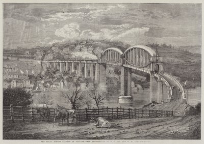 Het Royal Albert Viaduct in Saltash door Richard Principal Leitch